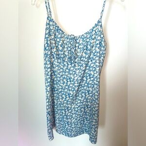 Blue Floral Mini Dress